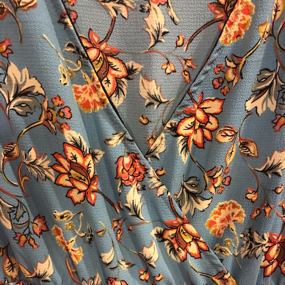 Blue Wrapper Dress - Picture 2 of 5